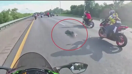 Un día de moto perfecto termina en accidente múltiple, y nadie iba haciendo el tonto. La culpa fue de un caimán